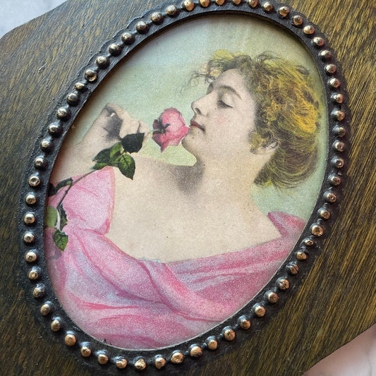 The Maiden & the Rose | Edwardian Framed Print