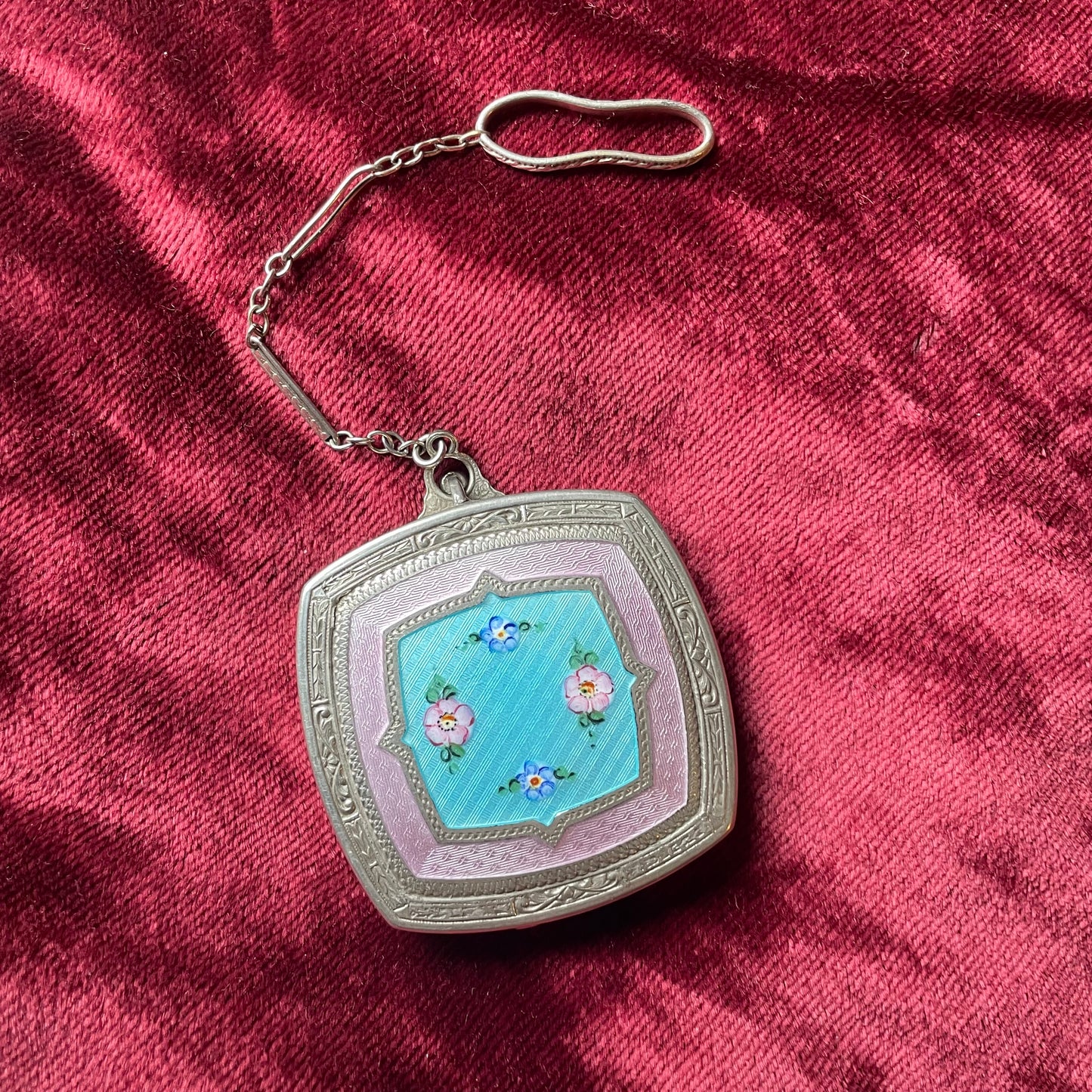 Antique 1920s Enamel Compact