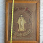 Antique Religious Punch Paper Embroidery with Celluloid Christ