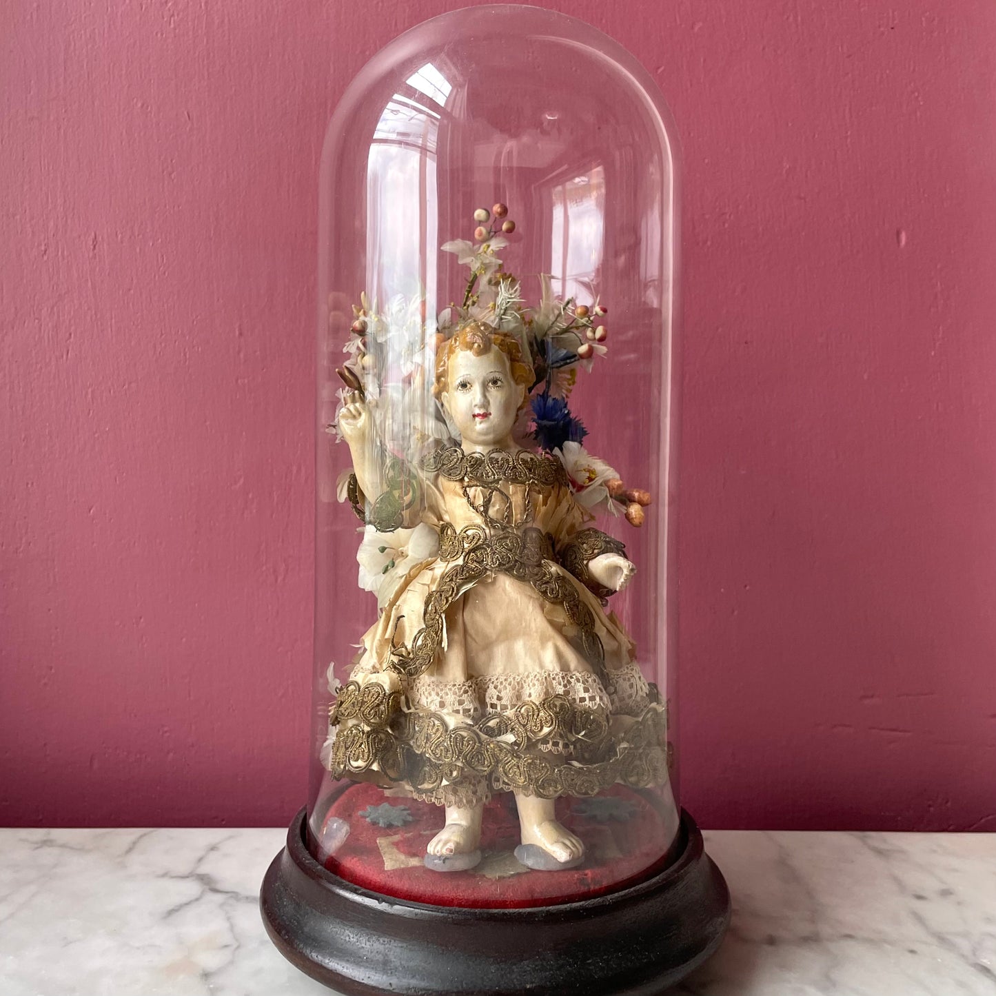 Early 19th Century Christ Child under Domed Glass
