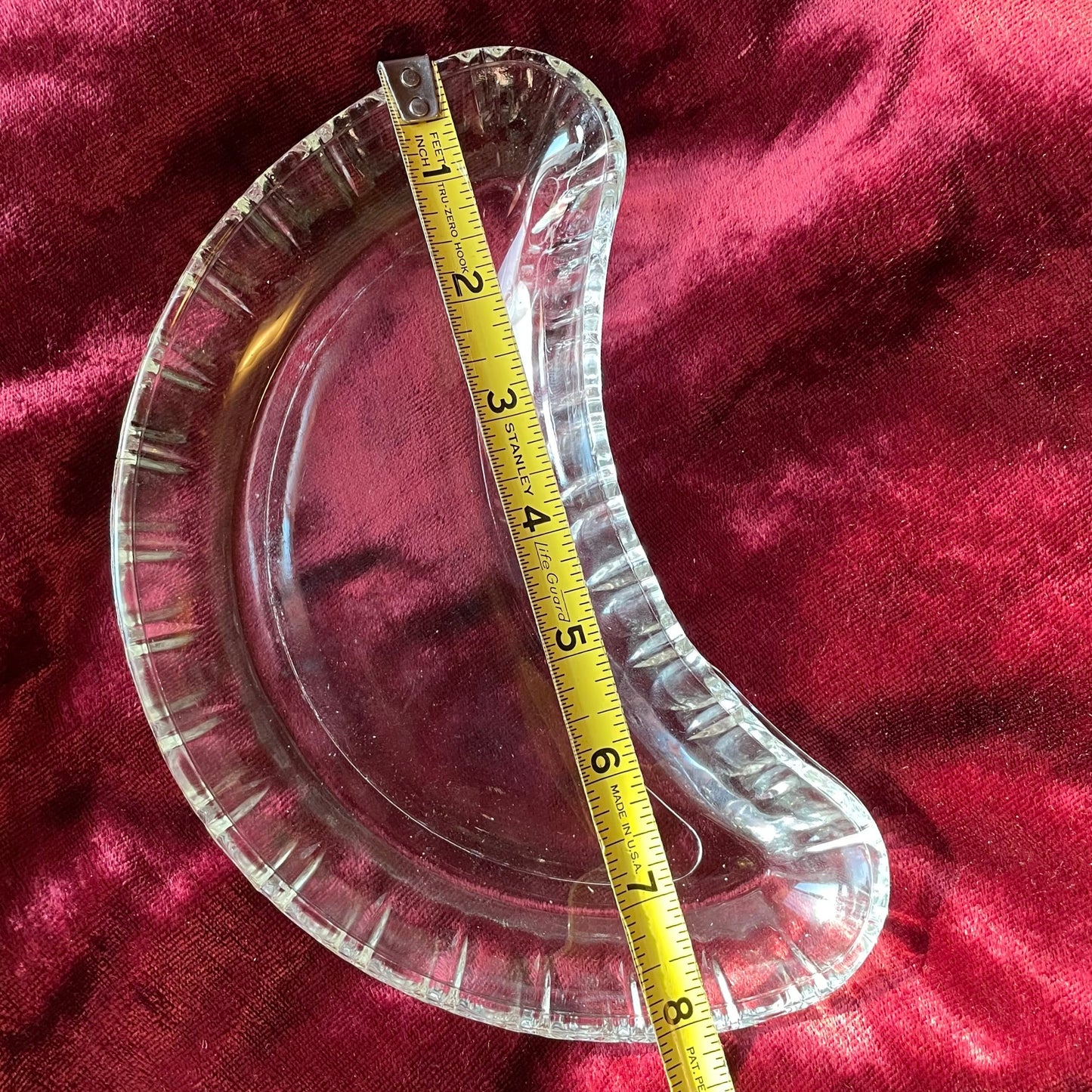 Vintage Crescent Moon Dishes | Clear Glass