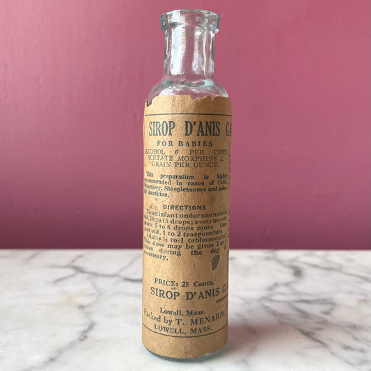 Antique Morphine Bottle | Sirop d'Anis Gauvin