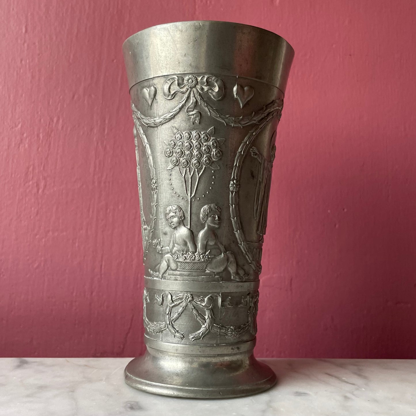 Antique Munich Pewter Souvenir Cup | Frauenkirche