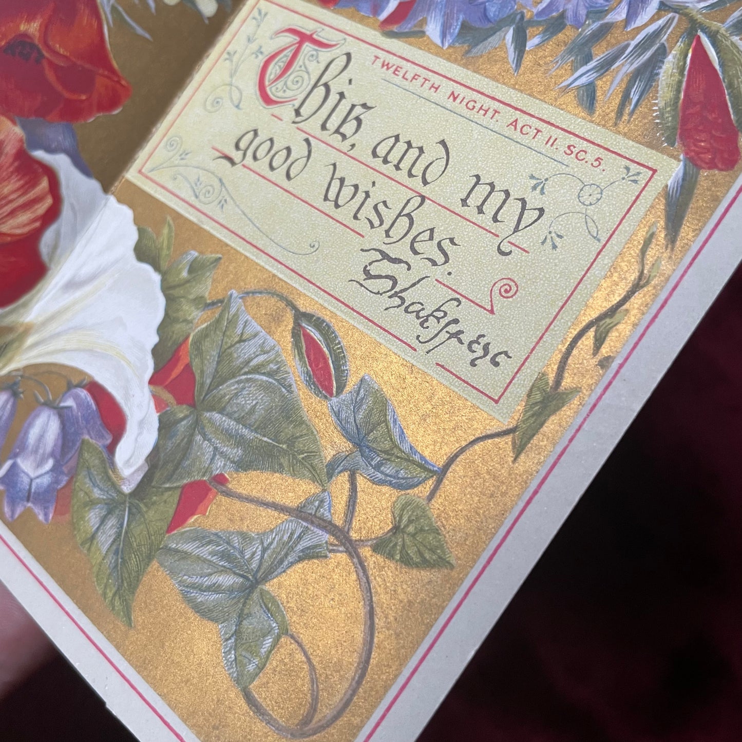 Shakespeare Greeting | Victorian Card | Marcus Ward & Co