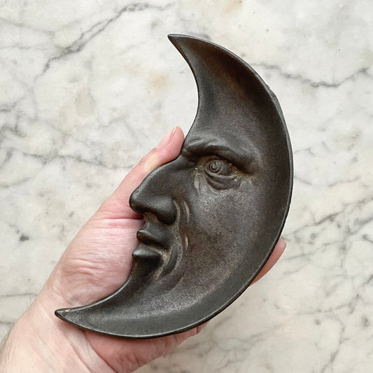 Antique Cast Iron Crescent Moon Dish