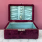 Victorian Purple Velvet Sewing Box