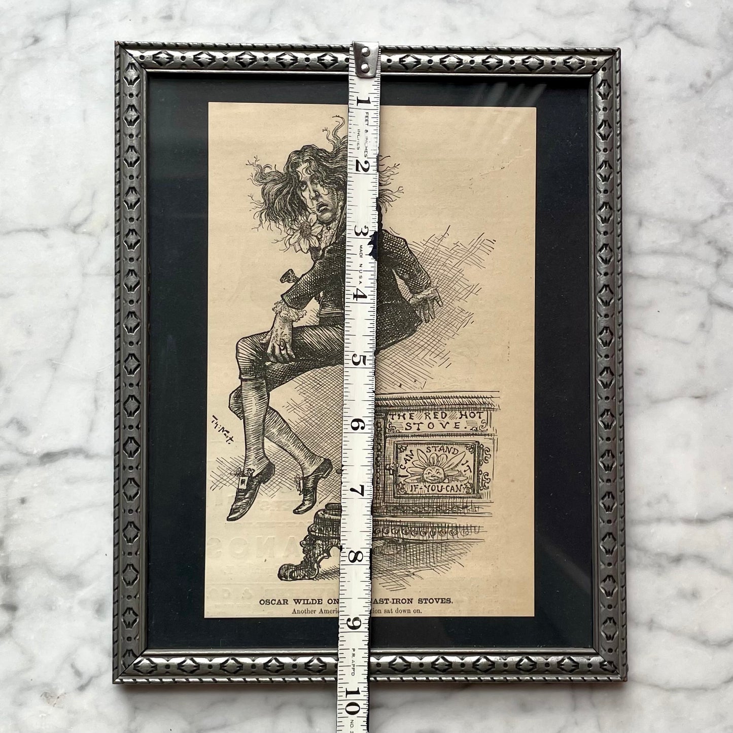 Antique Oscar Wilde Cartoon | Harper’s 1882 | Cast Iron Stoves