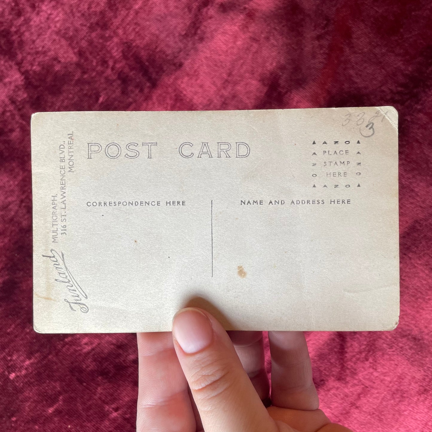 Antique Multigraph Real Photo Postcard