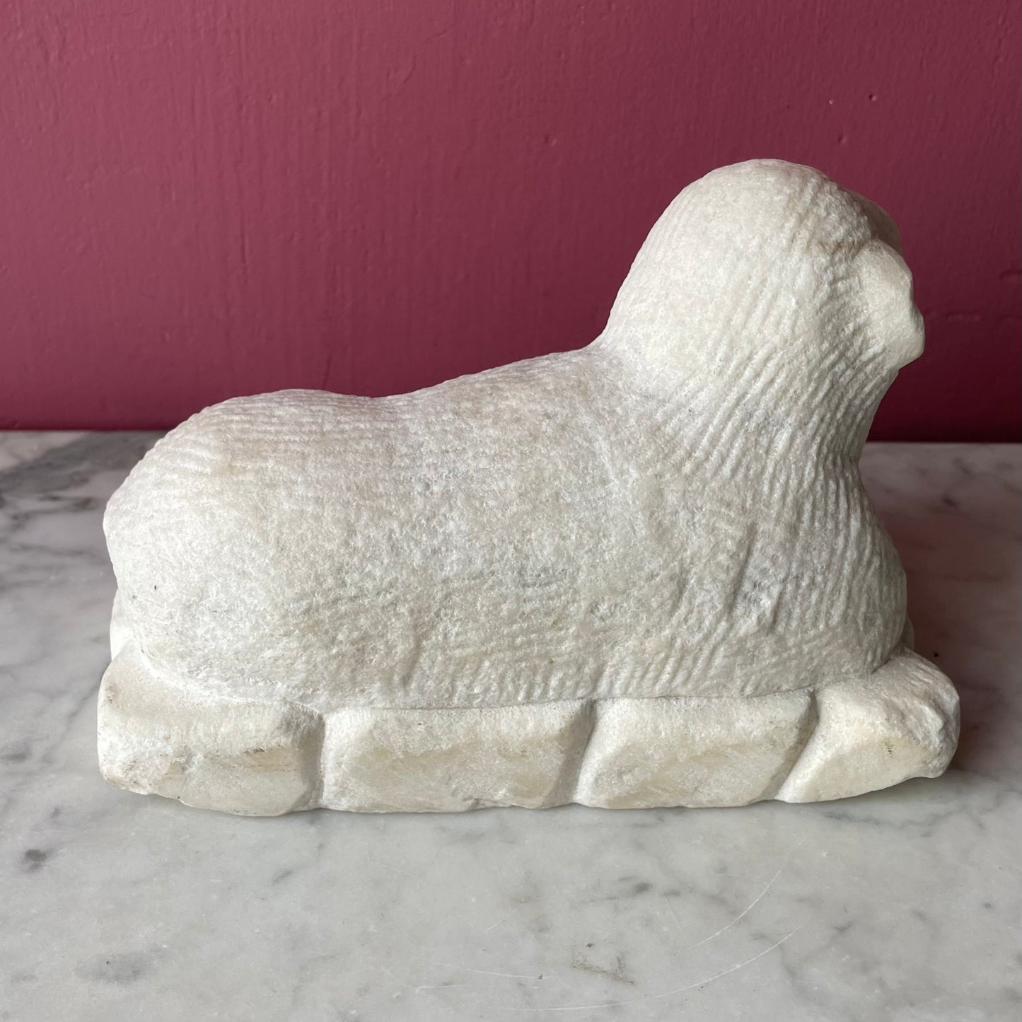 Antique Marble Lamb