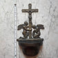 Antique Brass Holy Water Font with Angels