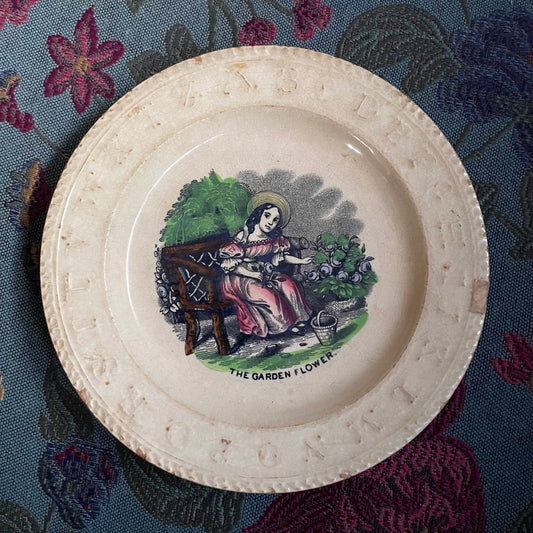 Antique Child’s Plate | The Garden Flower