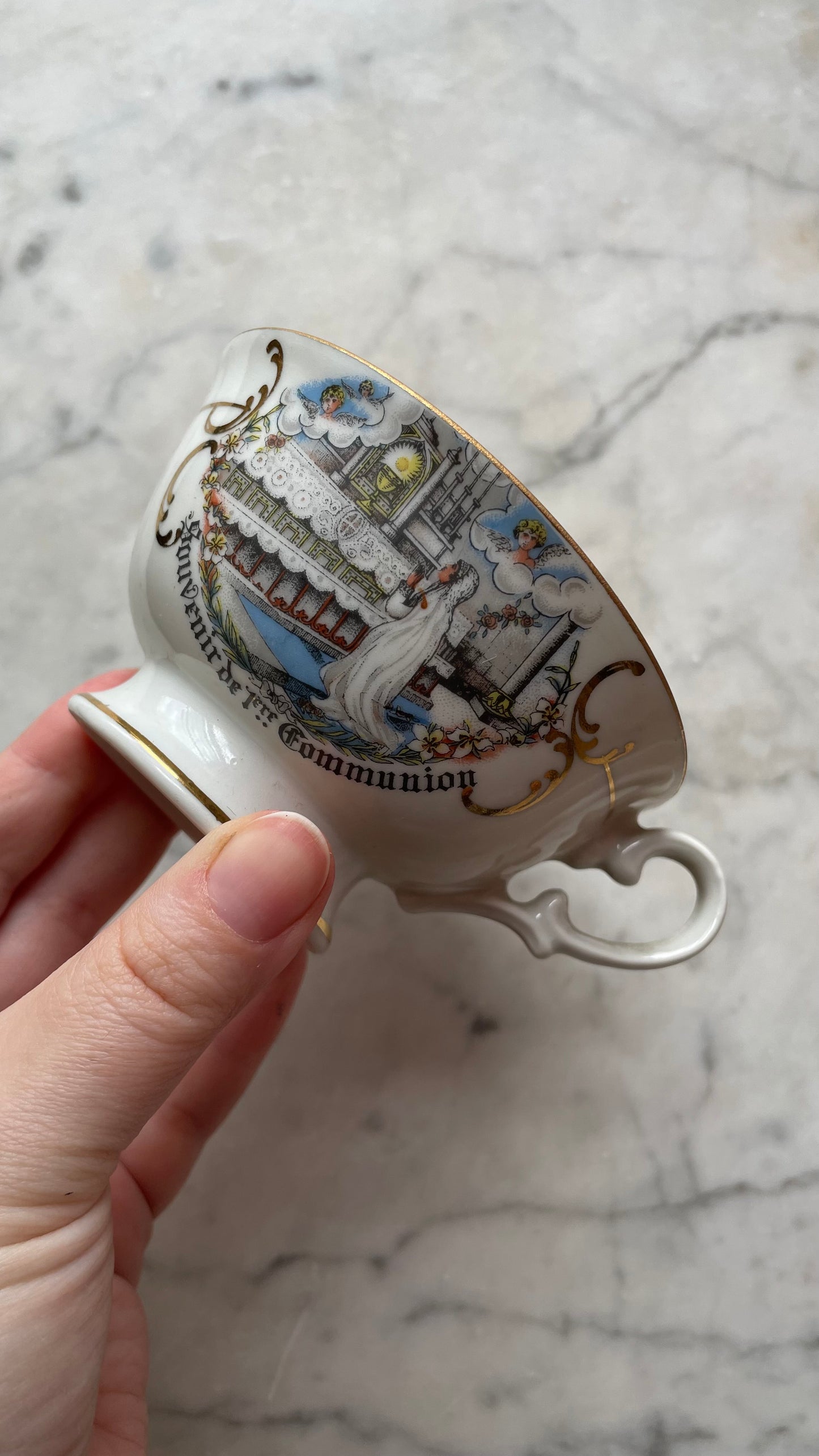 Antique First Communion Tea Cup