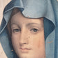 Portrait de la Très Sainte Vierge d'après Titien | Antique Hand Colored Print of the Virgin Mary