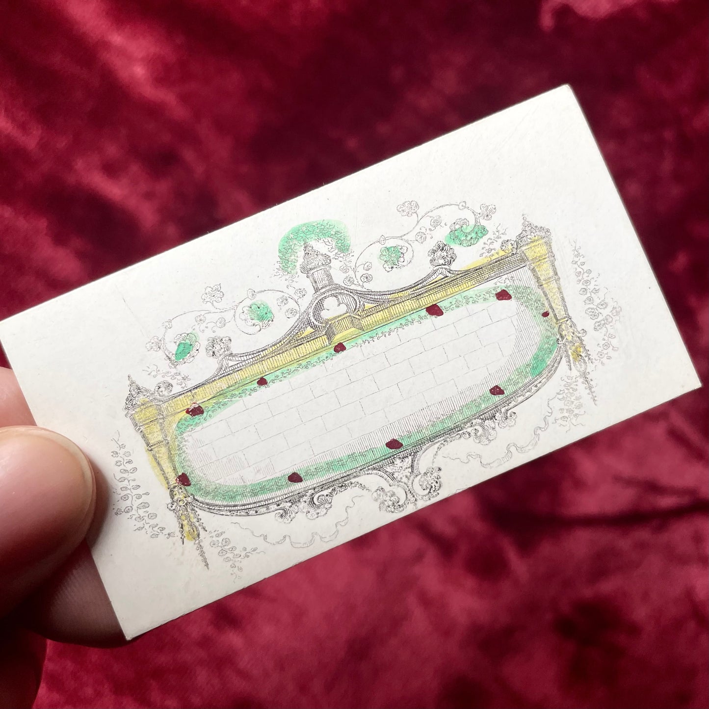 Early Victorian Hand Colored Calling Cards