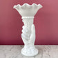 Victorian Milk Glass Hand Vase