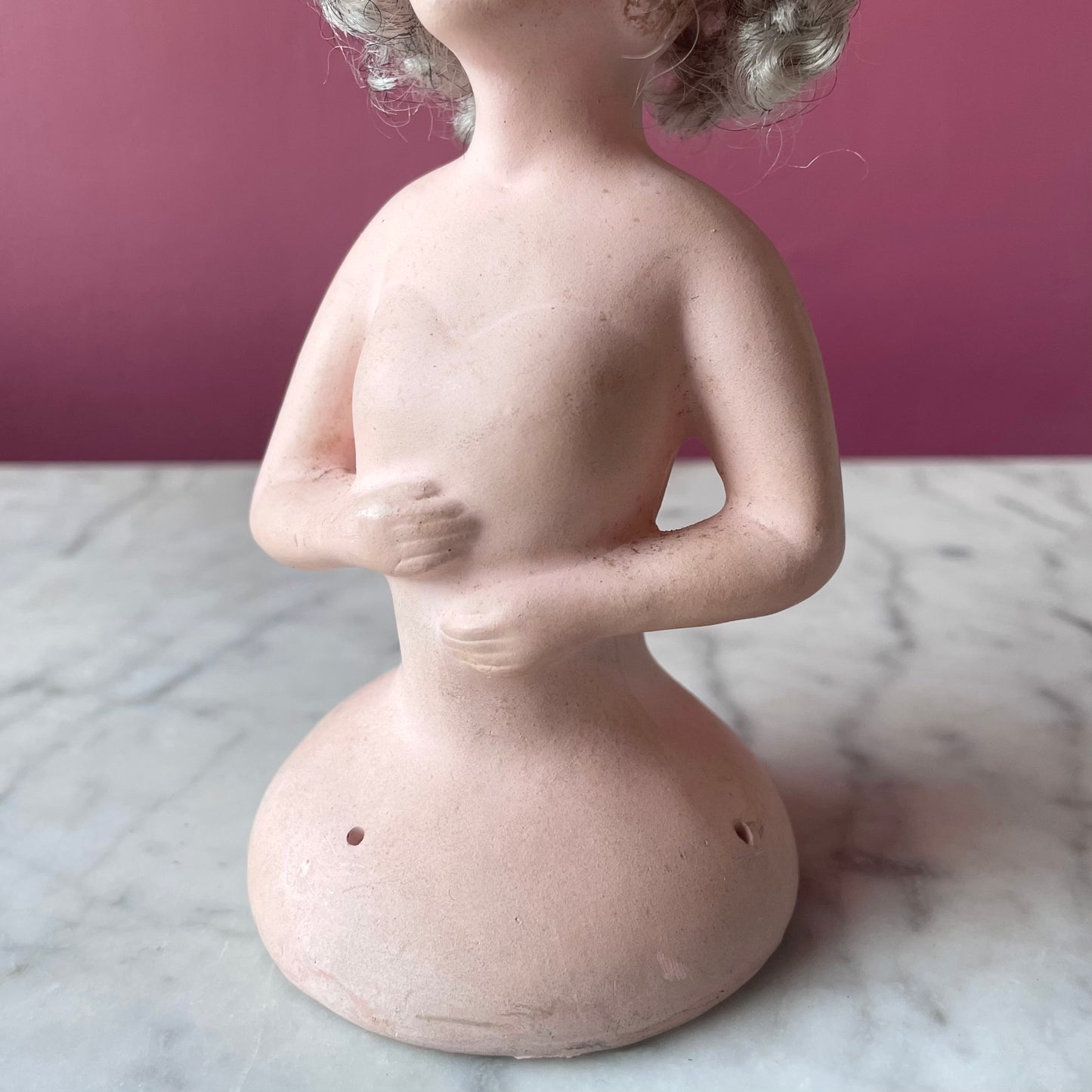 Antique German Chalkware Boudoir Doll