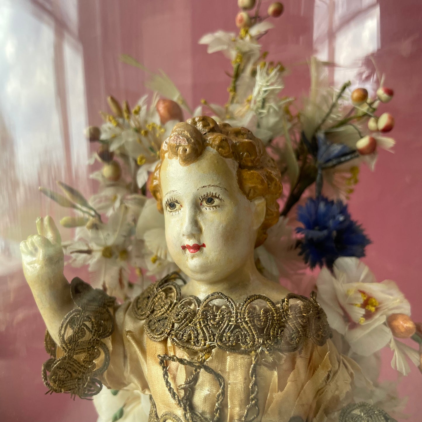 Early 19th Century Christ Child under Domed Glass