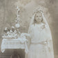 Antique First Communion Cabinet Card