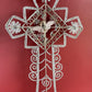 Antique French Beaded Cemetery Cross