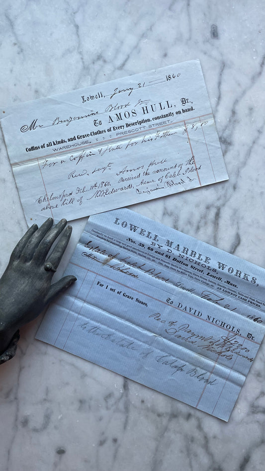 Victorian Funeral Bills | Coffins and Gravestones | Benjamin Blood