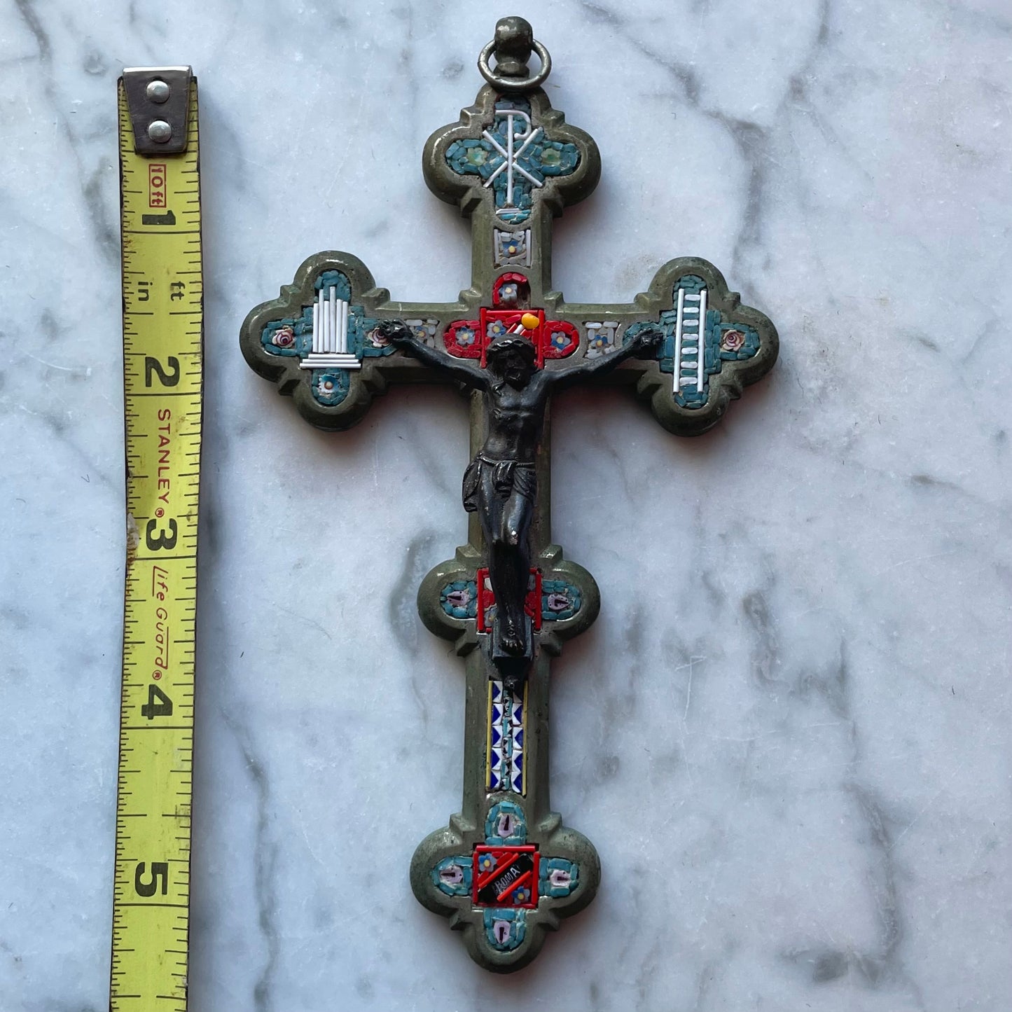 Antique Micromosaic Crucifix