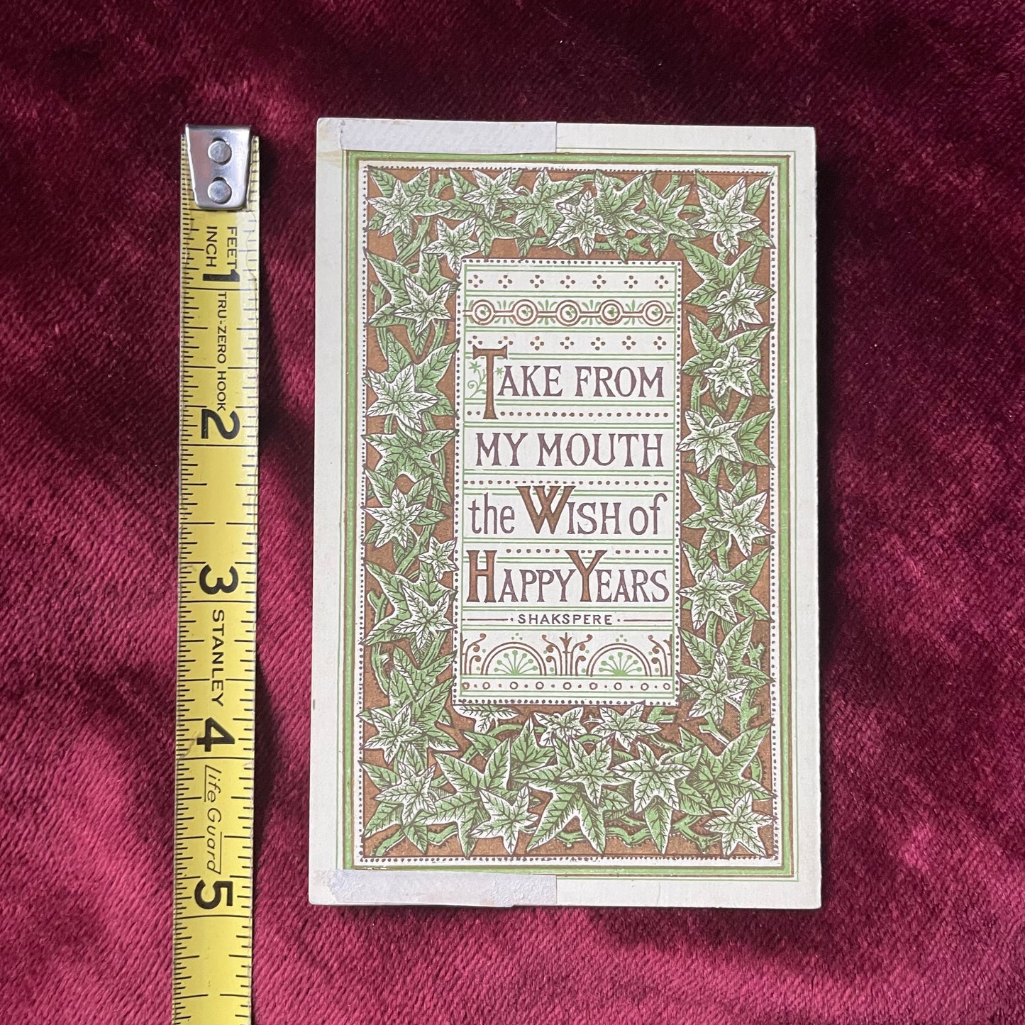 Shakespeare Greeting | Victorian Card | Marcus Ward & Co