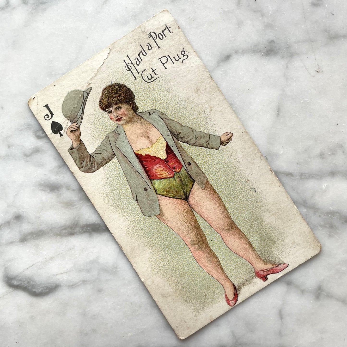 Risqué Victorian Tobacco Cards | Hard a Port Cut Plug