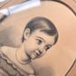 Early Victorian Hand Painted Grisaille of Young Child