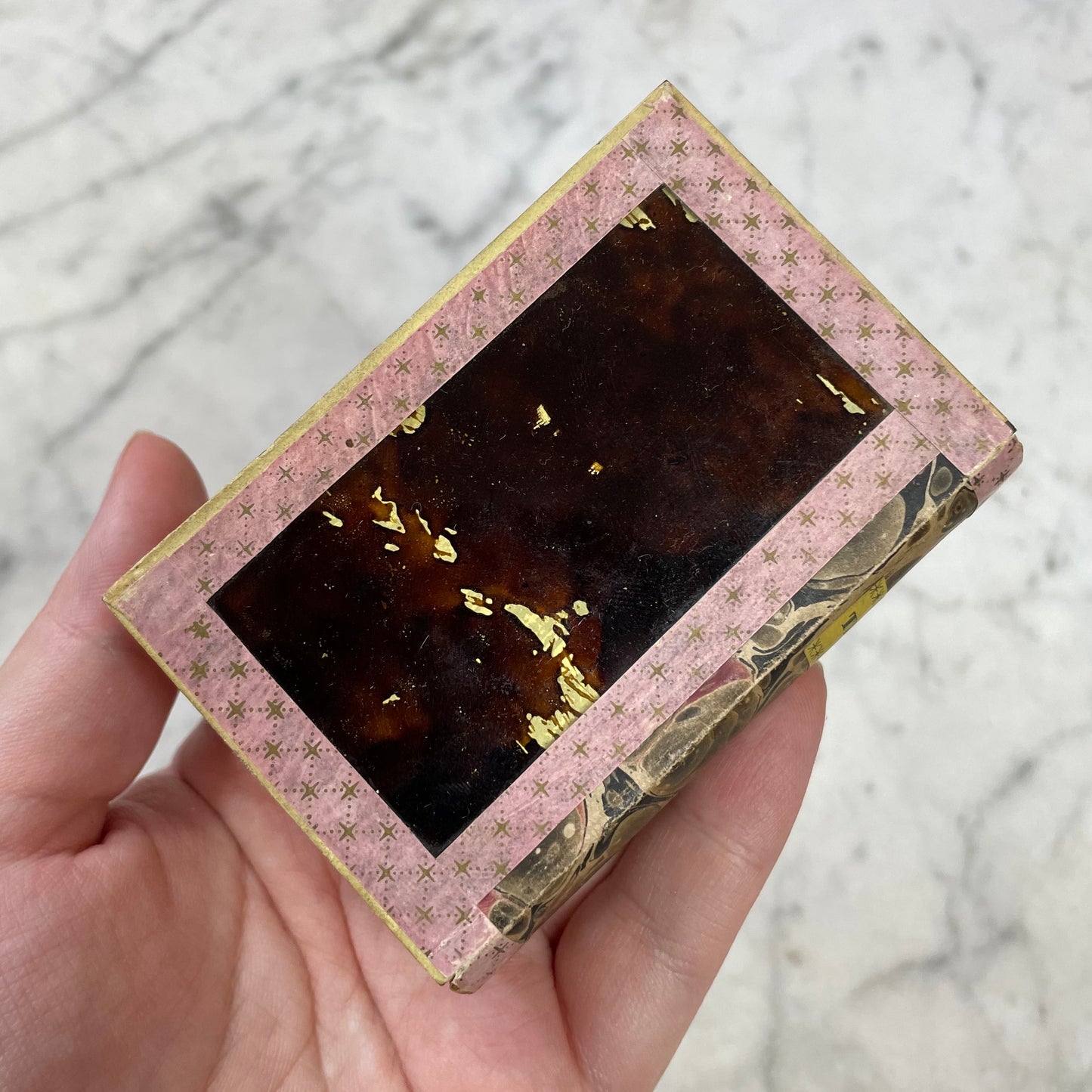 Victorian Book Shaped Glass Box with Frozen Charlotte Doll