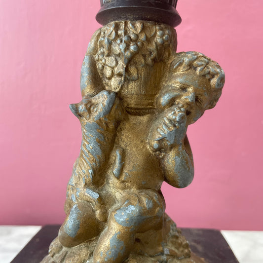 Victorian Figural Stand with Putto & Goat