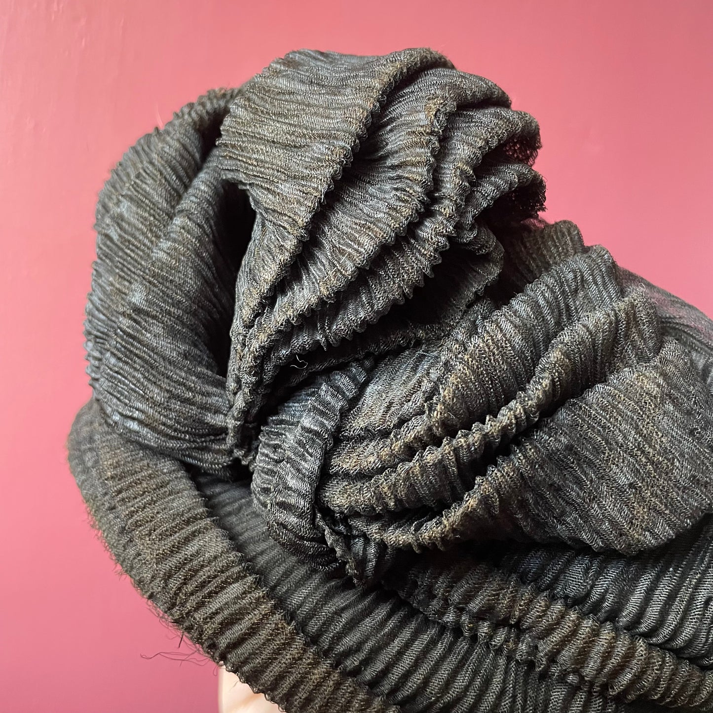 Victorian Mourning Child’s Bonnet | Black Silk Crepe