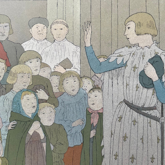 Jeanne d’Arc Antique Print | Double Sided | M. Boutet de Monvel