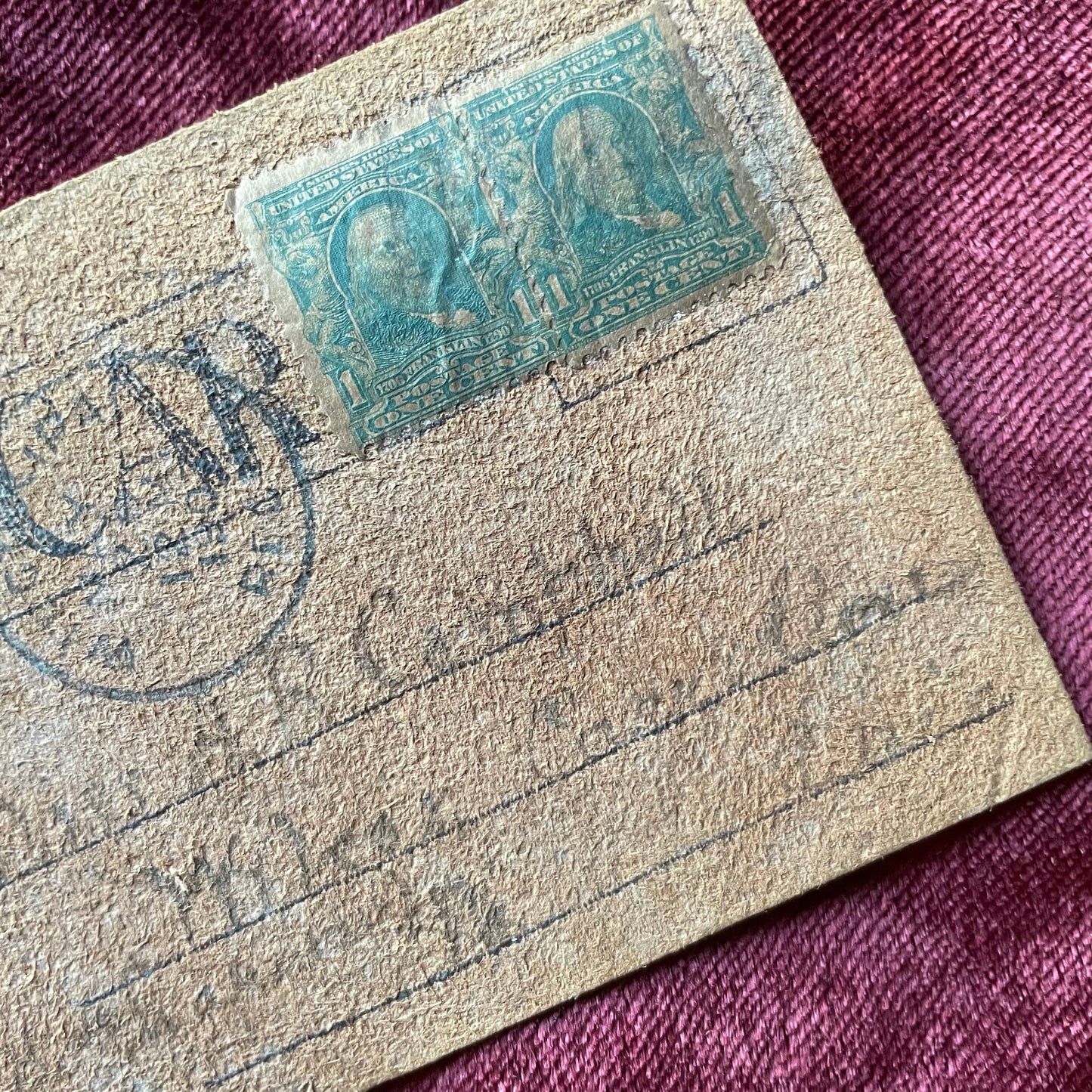 Antique Leather Postcard