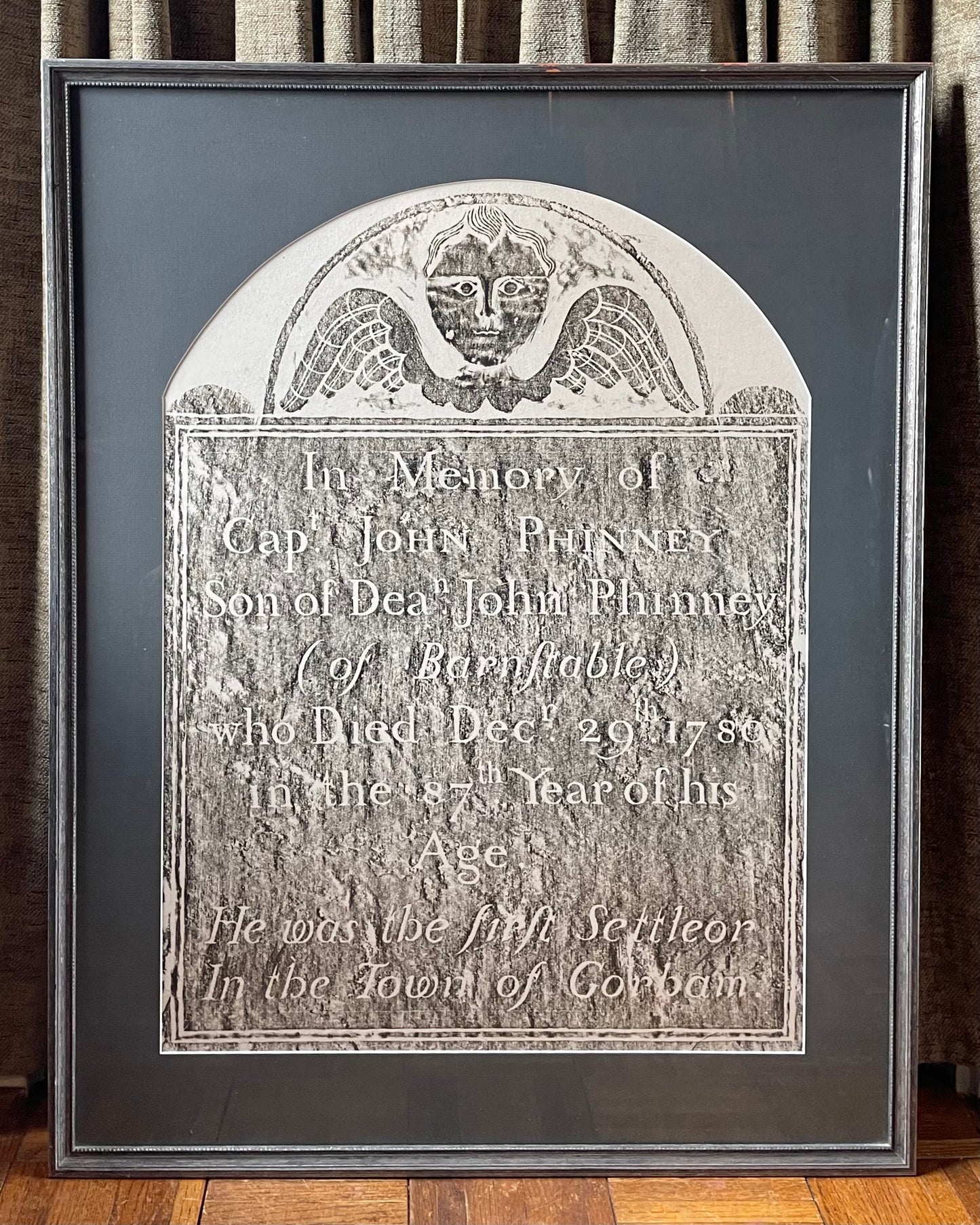 Vintage Gravestone Rubbing