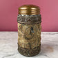 Antique Lehn & Fink Powder Bottle with Embroidered Floral Sleeve