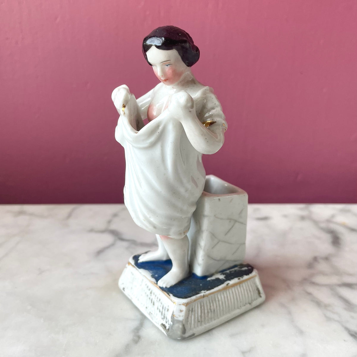 Victorian Porcelain Bathing Beauty | Risqué Staffordshire