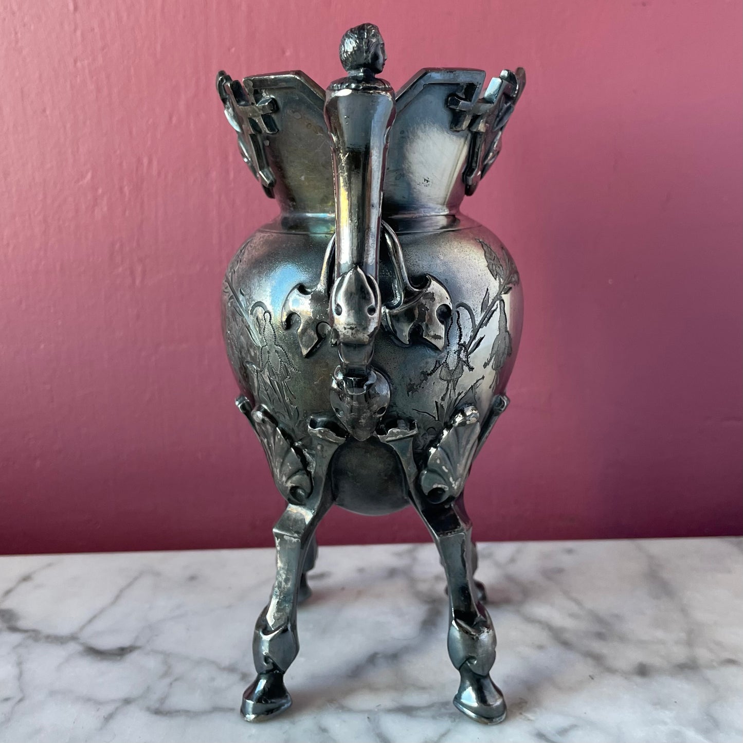 Victorian Wilcox Silverplate Pot | Cauldron Shape