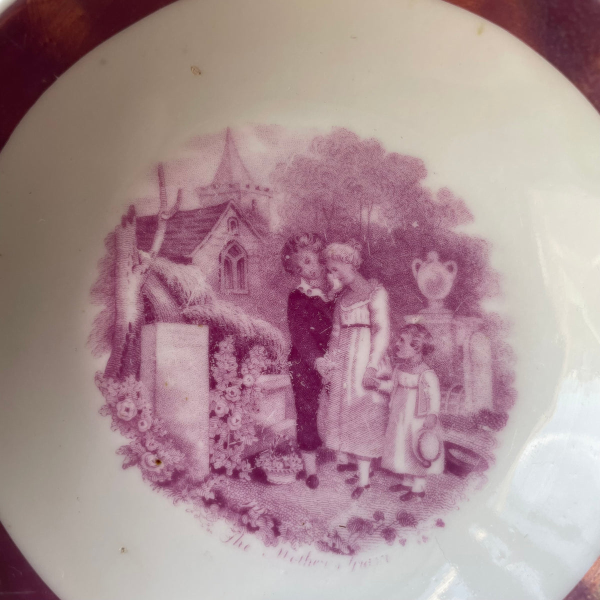 The Mother’s Grave | Antique Mourning Cup & Saucer