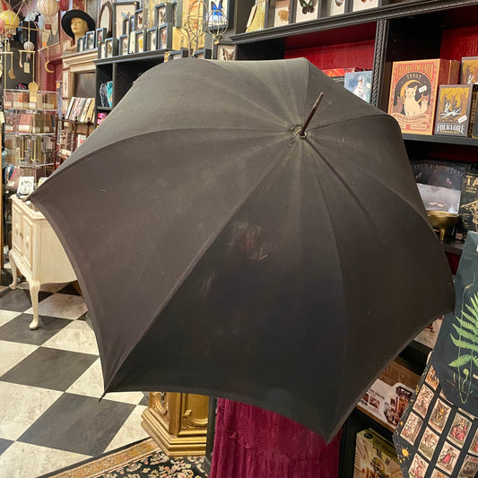 Large Antique Black Umbrella