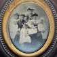 Victorian Family Portrait | Tintype in Oval Thermoplastic Frame