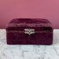 Victorian Purple Velvet Sewing Box