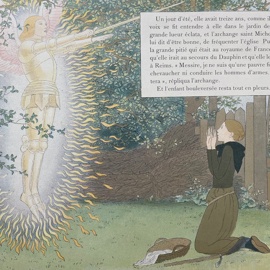 Jeanne d’Arc Antique Print | Double Sided | M. Boutet de Monvel