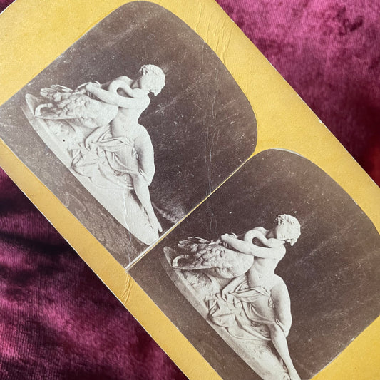 Leda & the Swan | Antique Stereocard