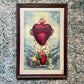 Antique Double Sacred Heart Print