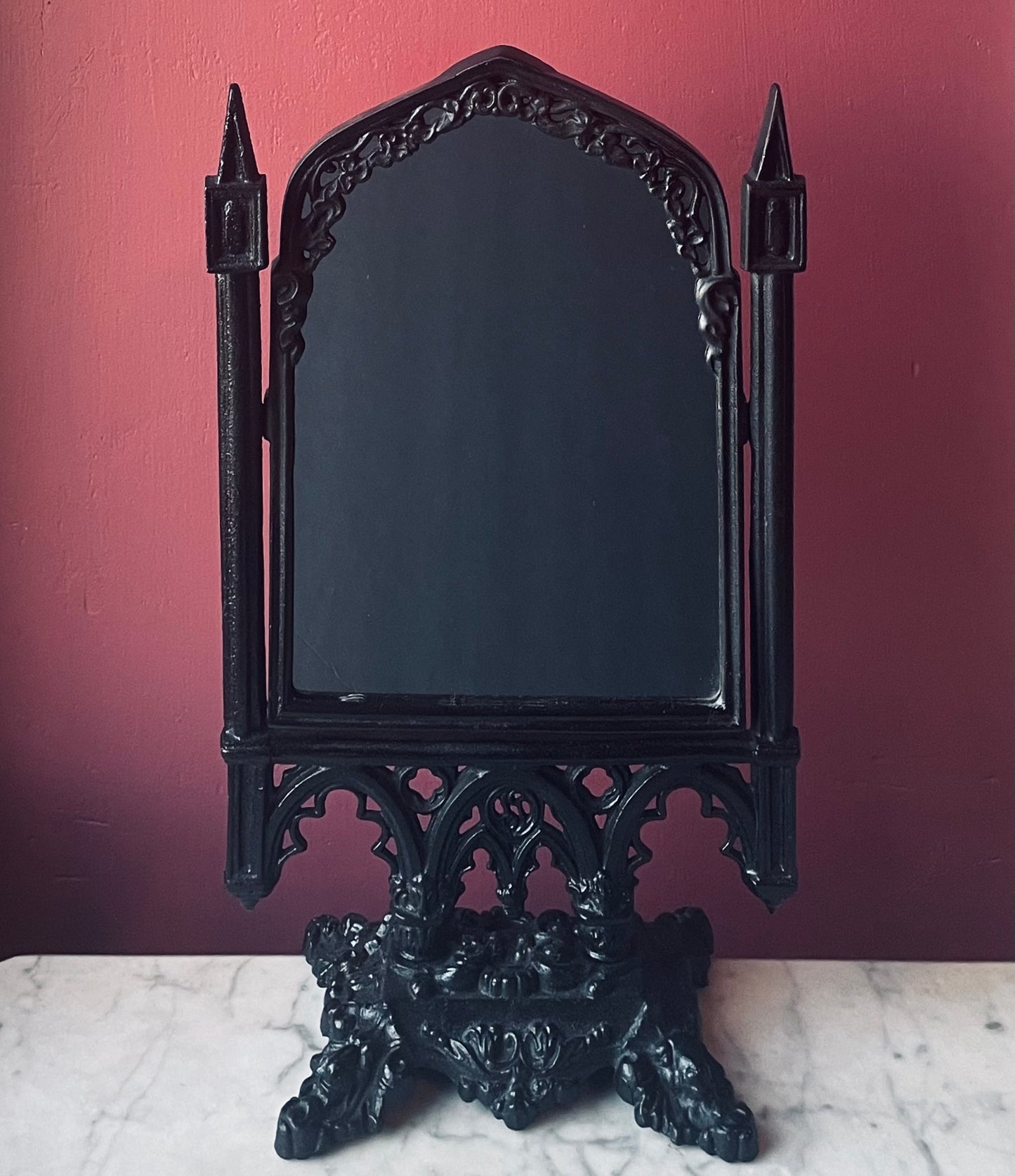 Gothic Revival Cast Iron Vanity Mirror