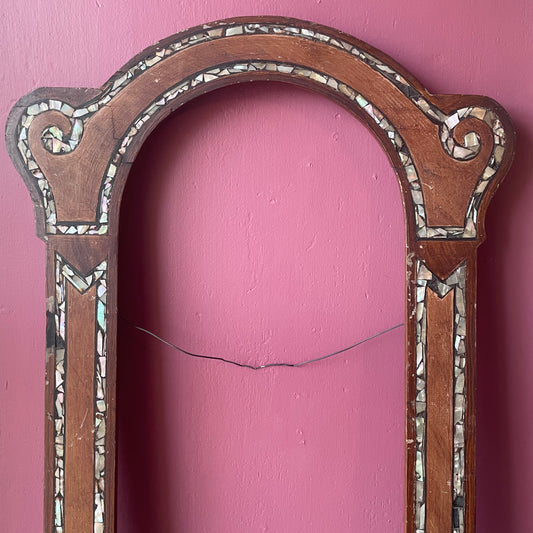 Antique Art Nouveau Pearl Inlaid Frame