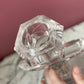 Antique Glass Crucifix Candleholder