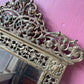 Victorian Ornate Brass Vanity Mirror