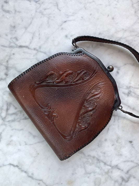 Antique Arts & Crafts Leather Purse
