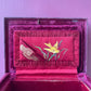 Victorian Velvet Covered Fire Proof Jewelry Box
